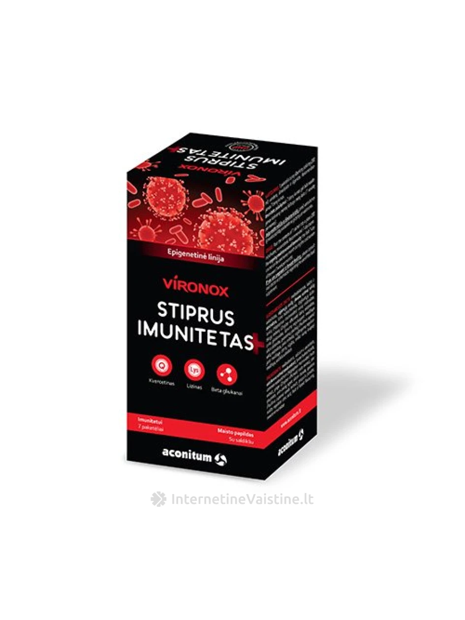 VIRONOX Stiprus imunitetas+ kompleksas, 7 paketėliai | internetinevaistine.lt