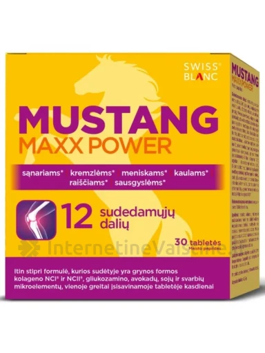 CEMIO MUSTANG maisto papildas MAXX POWER, 30 tab | internetinevaistine.lt