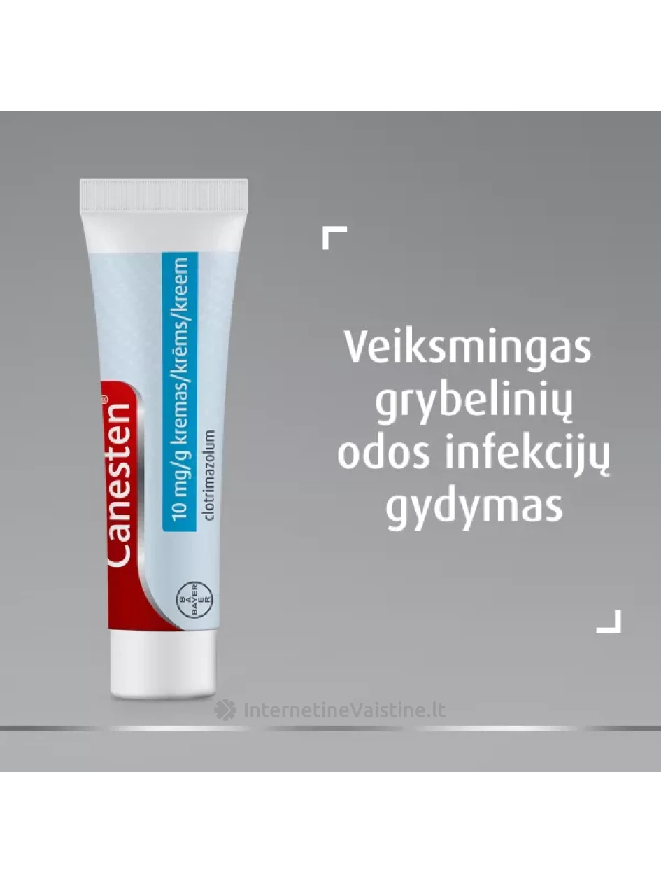 CANESTEN 10 mg/g kremas 20 g | internetinevaistine.lt