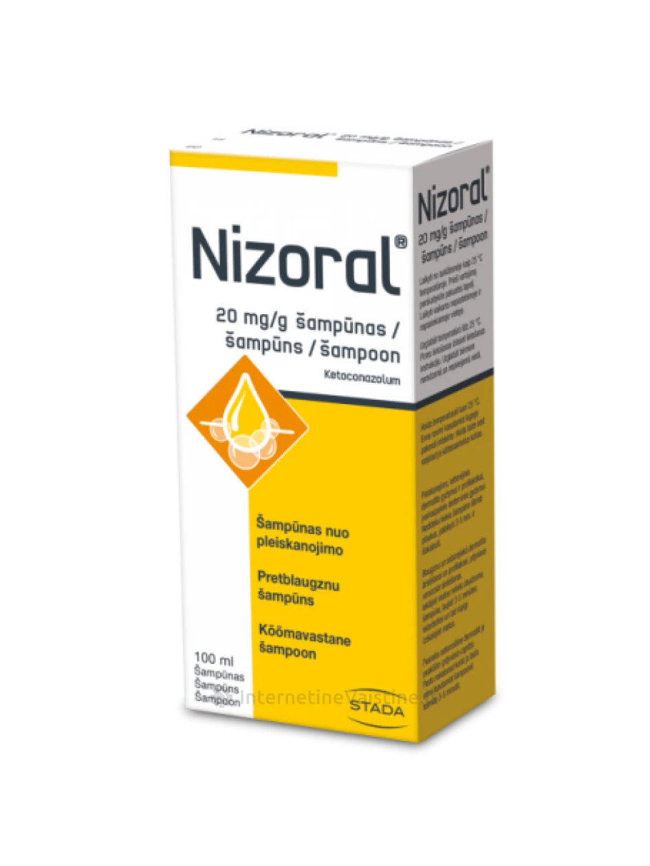 NIZORAL 20mg/ml šampūnas 100ml, Vnt | internetinevaistine.lt