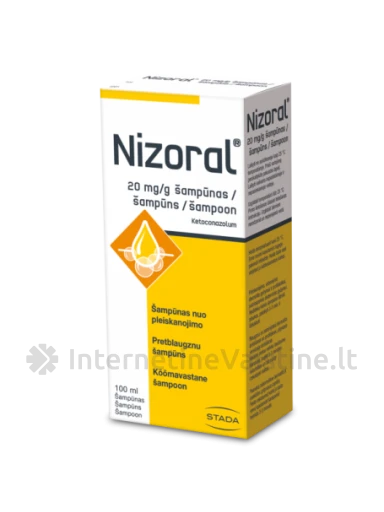 NIZORAL 20mg/ml šampūnas 100ml, Vnt | internetinevaistine.lt