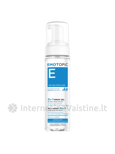 PHARMACERIS E,EMOTOPIC 200ml fiziolog.drėkinamasis šampūnas putos, N1 | internetinevaistine.lt