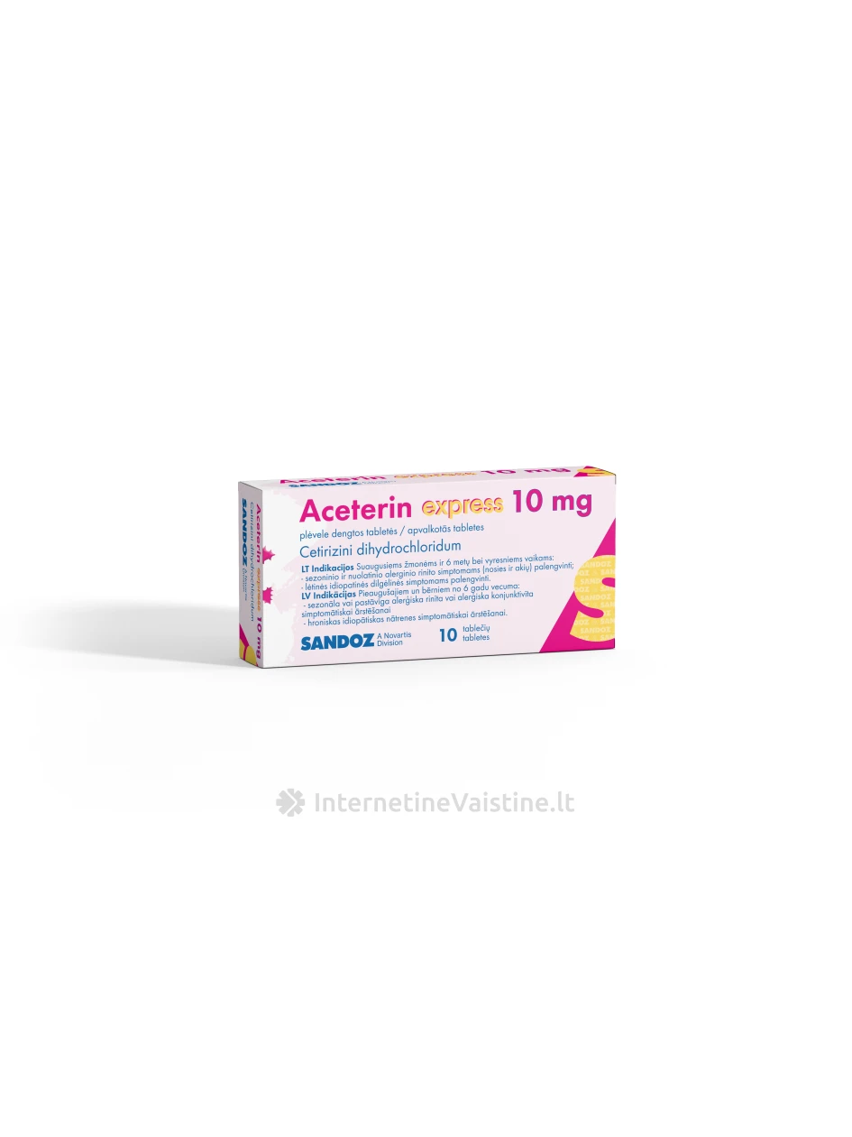 ACETERIN Express 10mg tab. N10 | internetinevaistine.lt