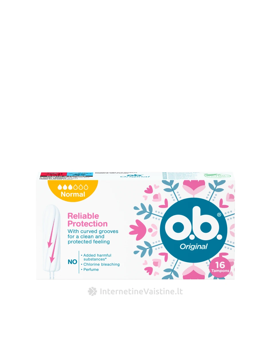 Tamponai O.B. Normal 16 vnt., 16vnt. | internetinevaistine.lt