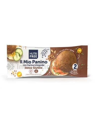 NUTRIFREE IL MIO PANINO - bandelės su viso grūdo miltais be glitimo, 180g | internetinevaistine.lt