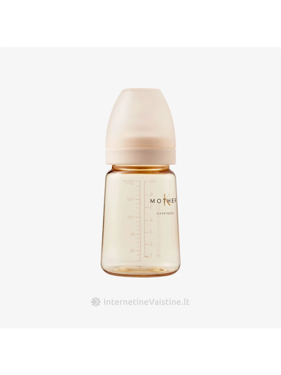 MOTHER-K buteliukas PPSU Basic 180ml be žinduko (kreminis), Vnt | internetinevaistine.lt