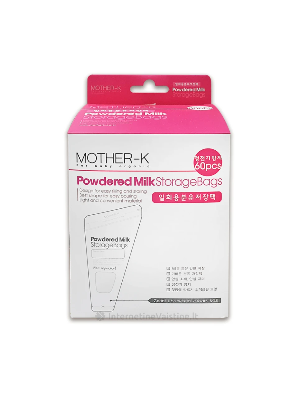 MOTHER-K maišeliai pieno miltelių laikymui, 60 vnt., 60 vnt. | internetinevaistine.lt