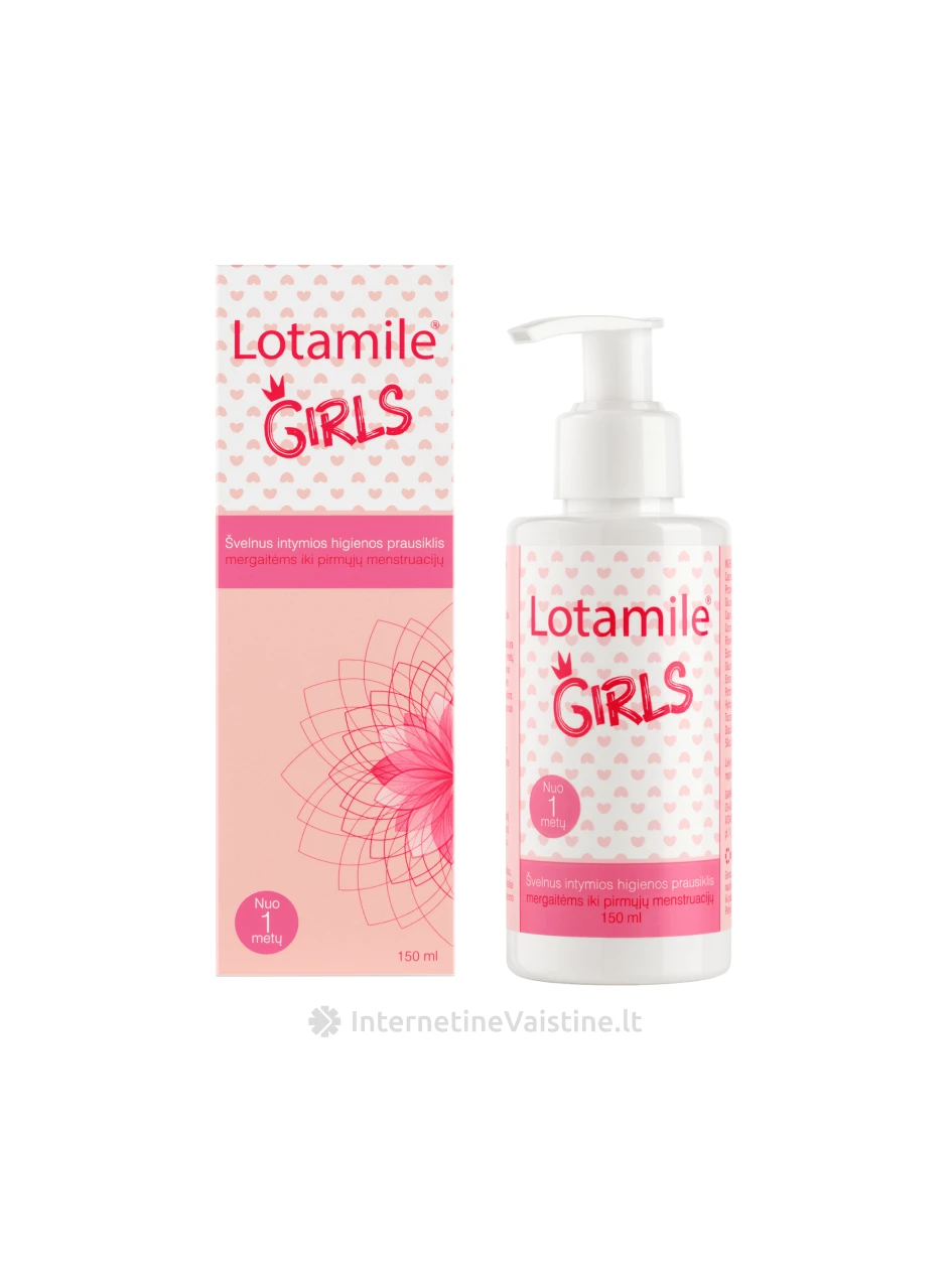 LOTAMILE švelnus intymios higienos prausiklis mergaitėms GIRLS, nuo 1 m., 150 ml, 150 ml | internetinevaistine.lt