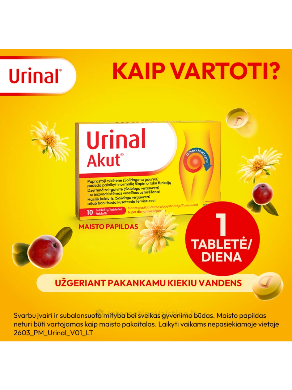 WALMARK URINAL Idelyn Akut tab. N10 | internetinevaistine.lt