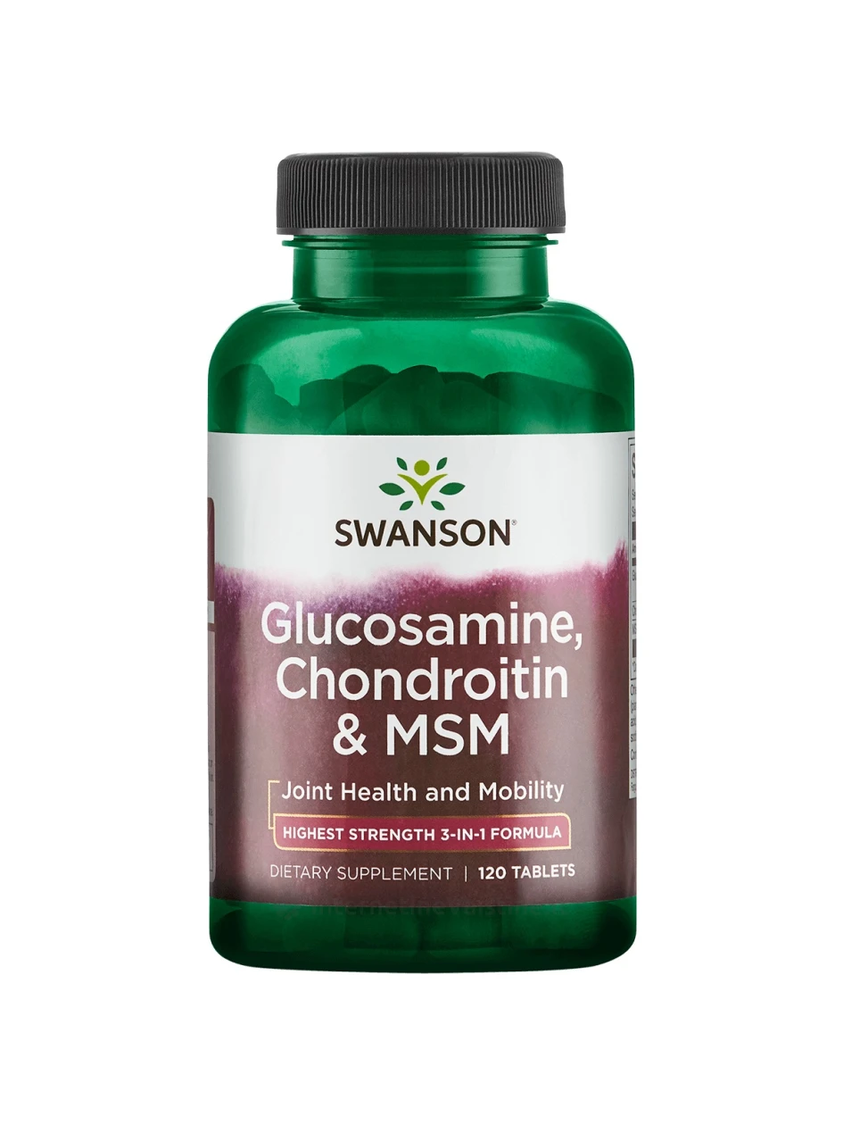SWANSON, Gliukozaminas, chondroitinas ir MSM, 120 tablečių, N1 | internetinevaistine.lt