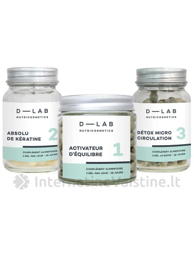 D-LAB Nutricosmetics - Maisto papildų kompleksas, plaukų apimties didinimui ,,Programme Masse-Capillaire", N1 | internetinevaistine.lt