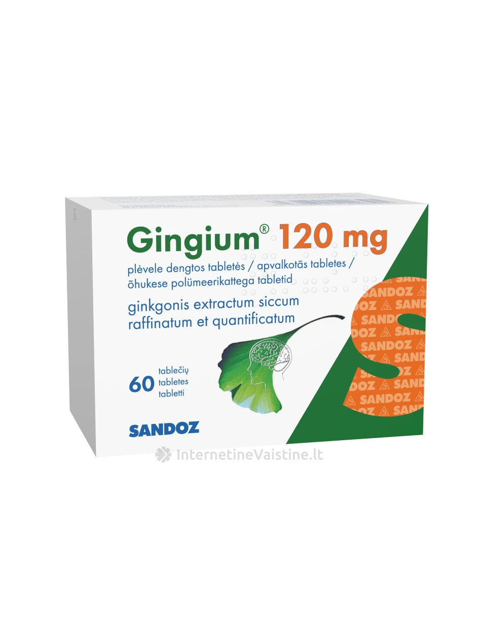 GINGIUM 120 mg plėvele dengtos tabletės N60 | internetinevaistine.lt