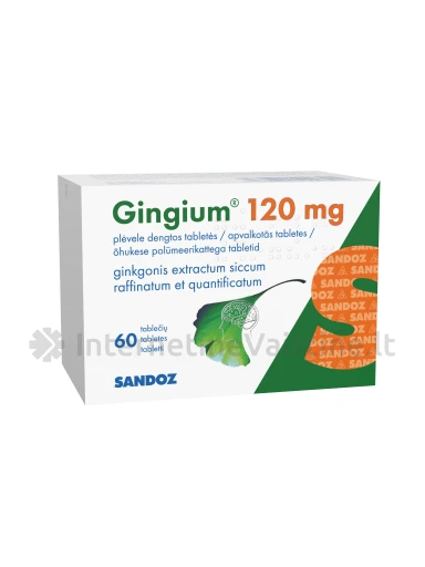 GINGIUM 120 mg plėvele dengtos tabletės N60 | internetinevaistine.lt