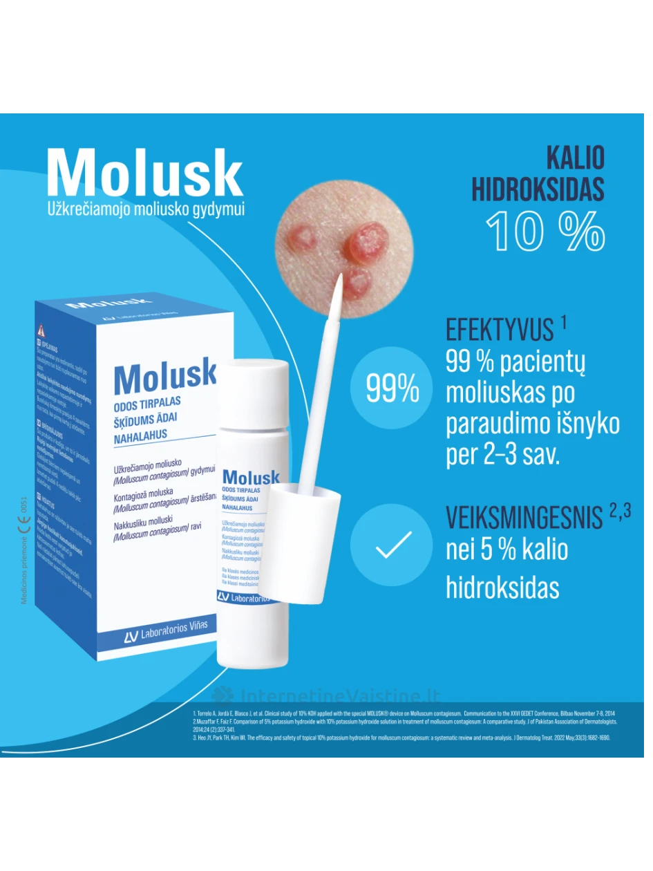 MOLUSK 10% odos tirpalas, 3 g | internetinevaistine.lt