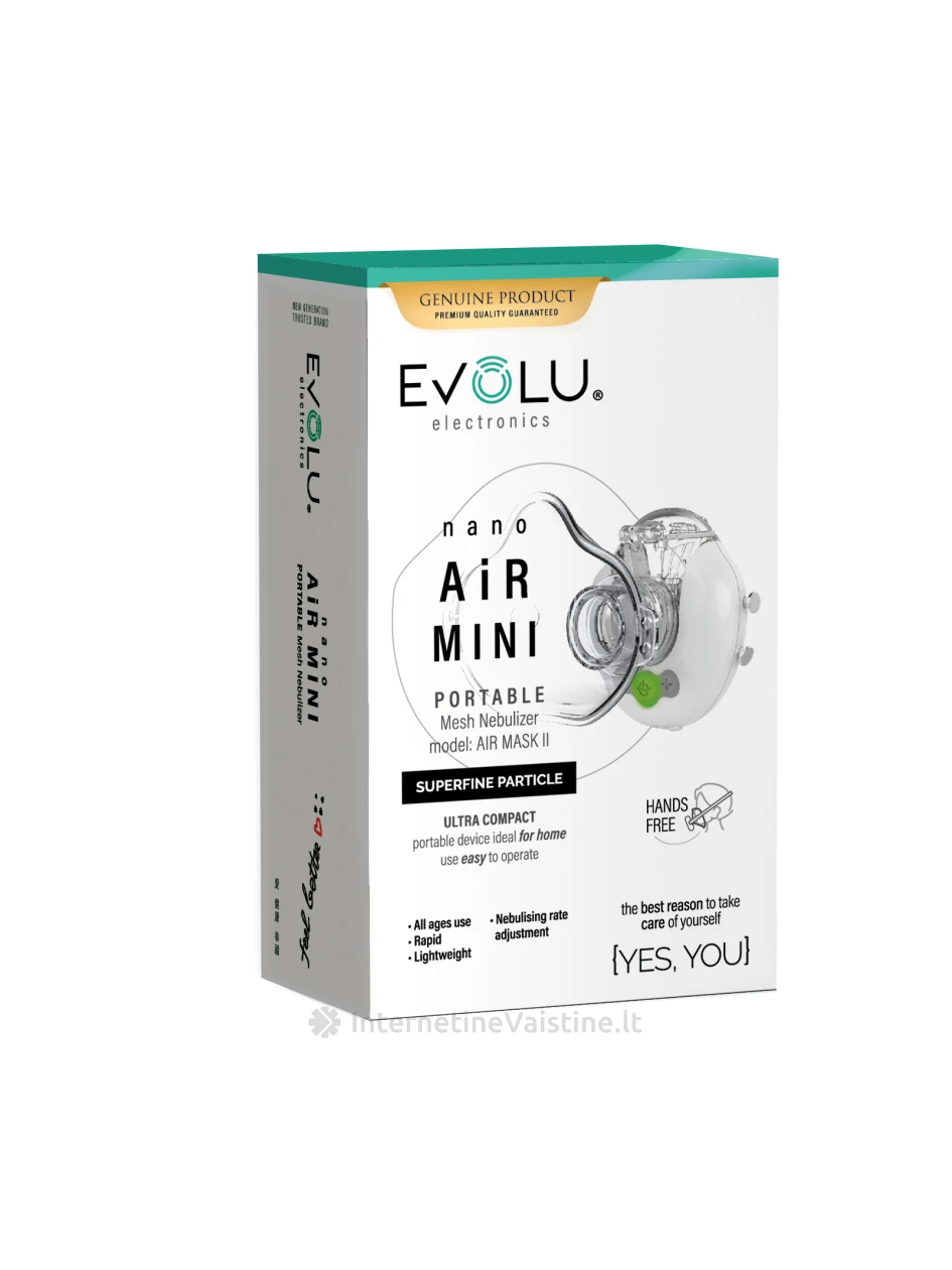 Inhaliatorius Nebulaizeris EVOLU Nano Air Mini N1 | internetinevaistine.lt