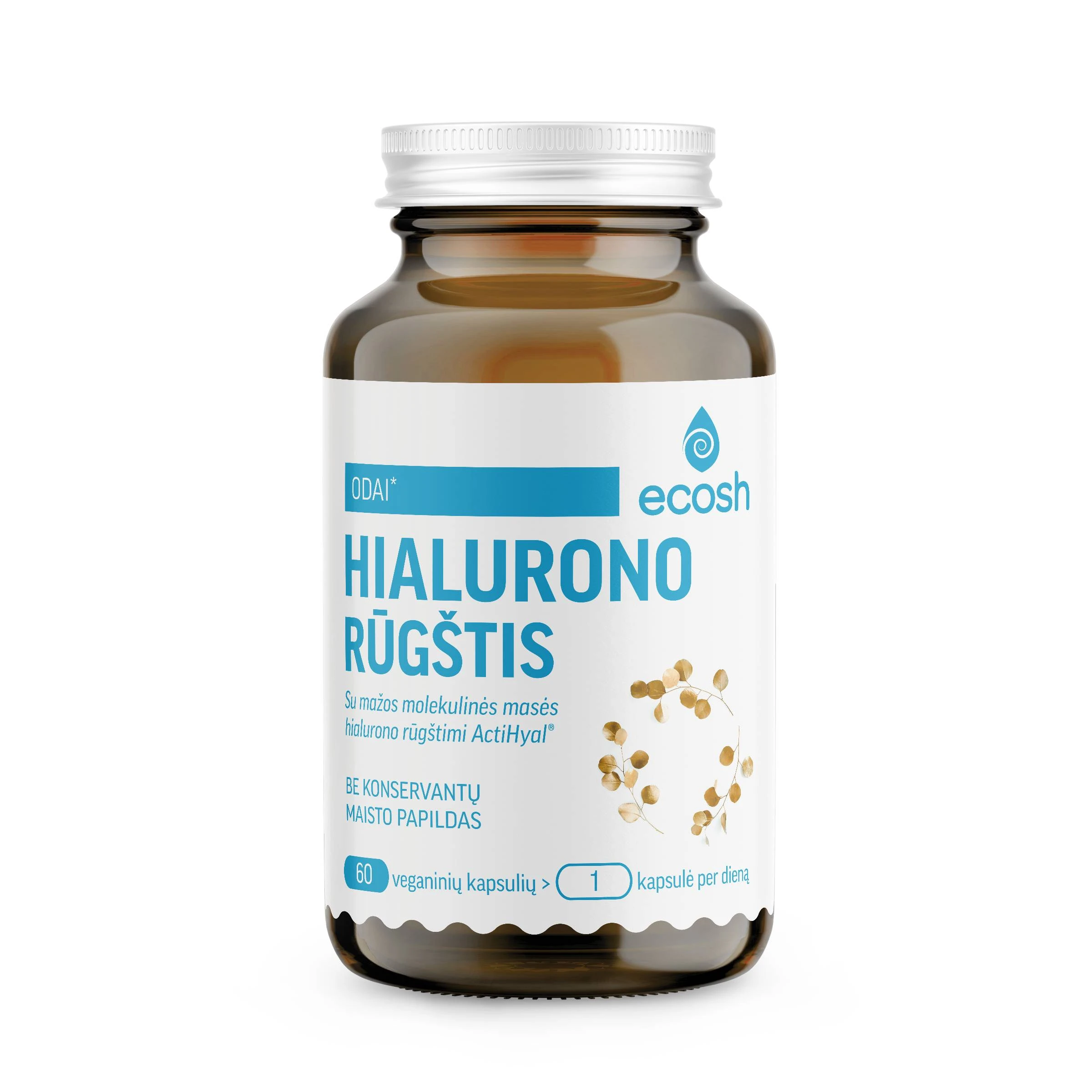 ECOSH Hialurono rūgštis su ActiHyal 250mg, 60 kapsulių