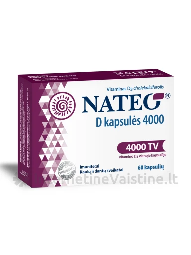 NATEO® D SV 4000, 60 kapsulių, 60 kapsulių | internetinevaistine.lt