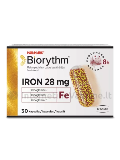 BIORYTHM Iron kaps. N30 | internetinevaistine.lt
