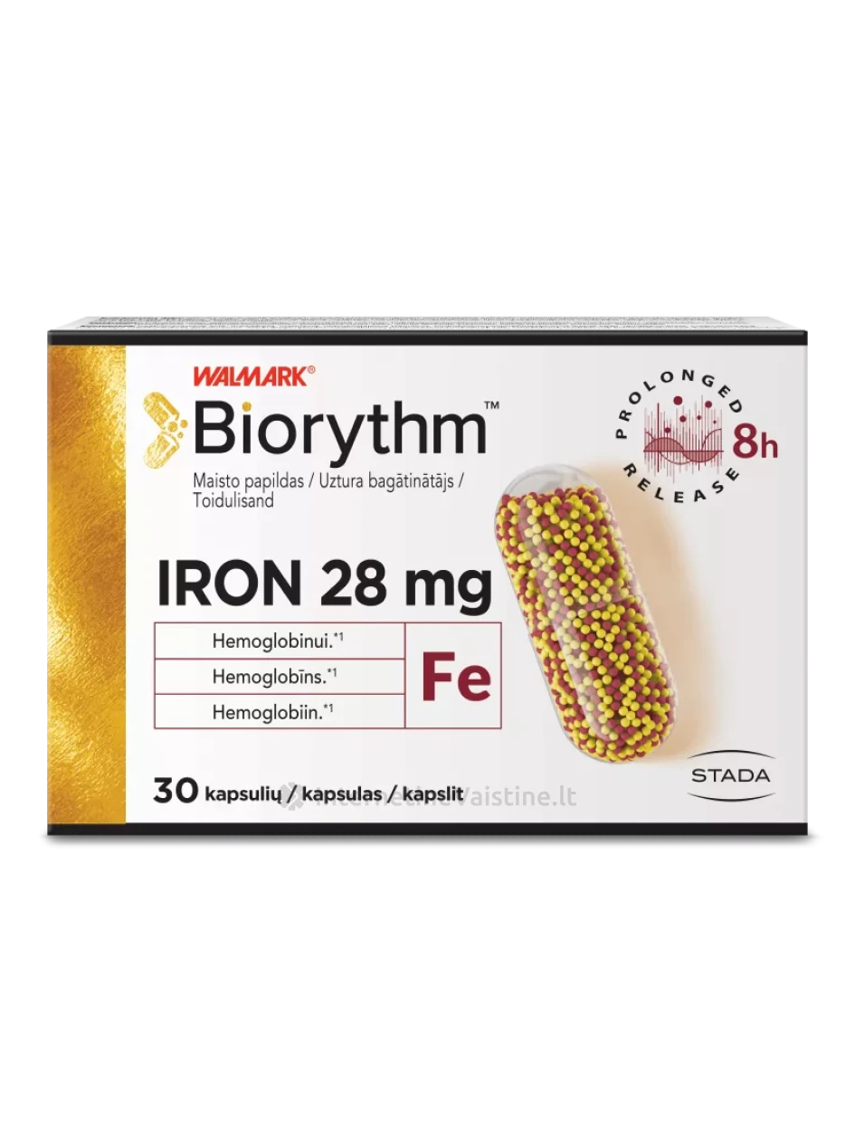 BIORYTHM Iron kaps. N30 | internetinevaistine.lt