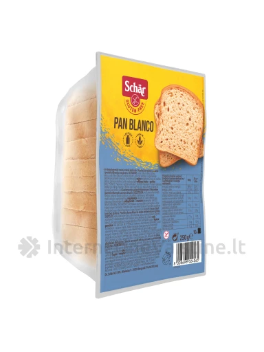 Schär PAN BLANCO – raikyta balta duona be glitimo, 250g | internetinevaistine.lt