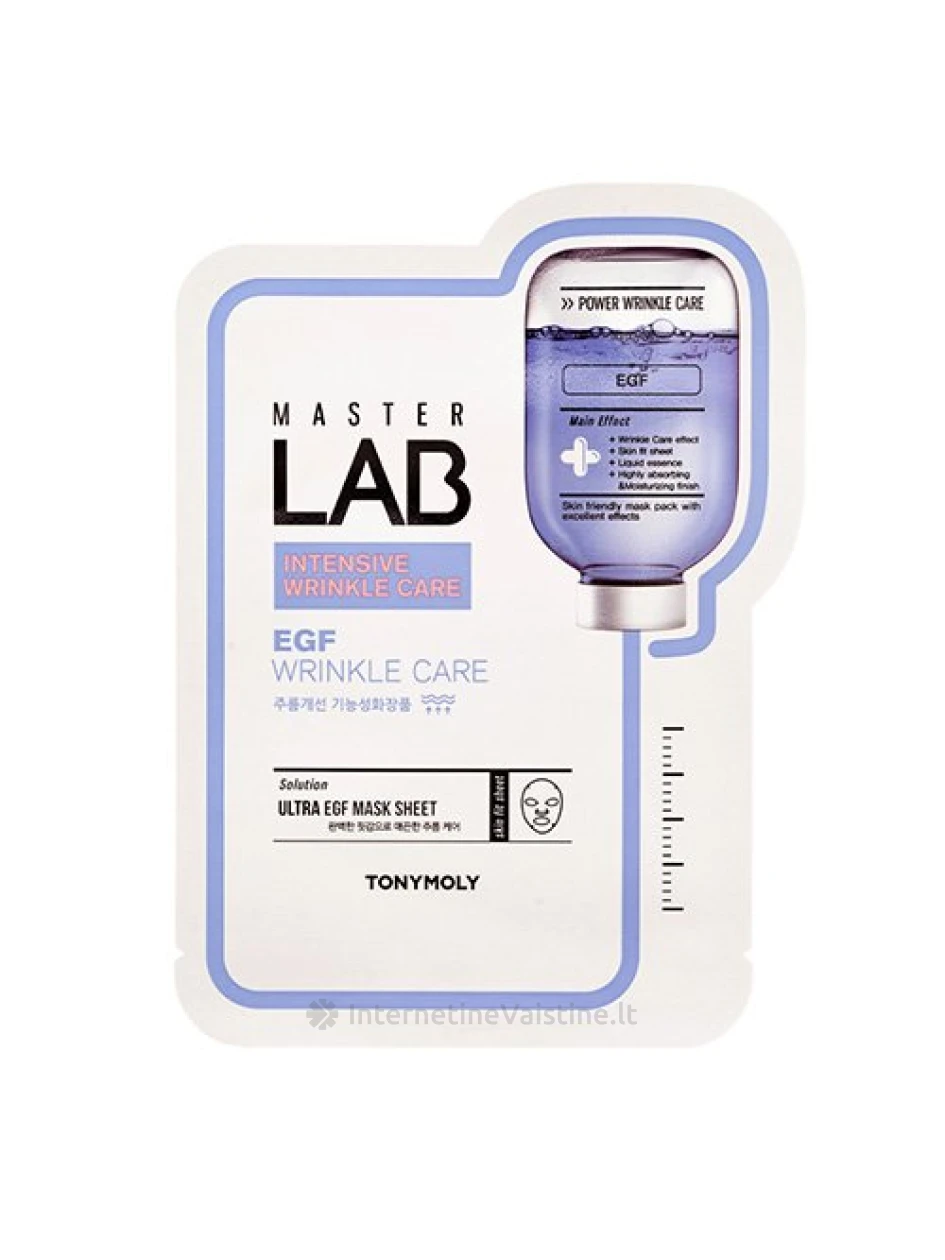 TONYMOLY Master Lab kaukė veidui lakštinė su Epidermio aug. fakt., 19 g, Vnt | internetinevaistine.lt