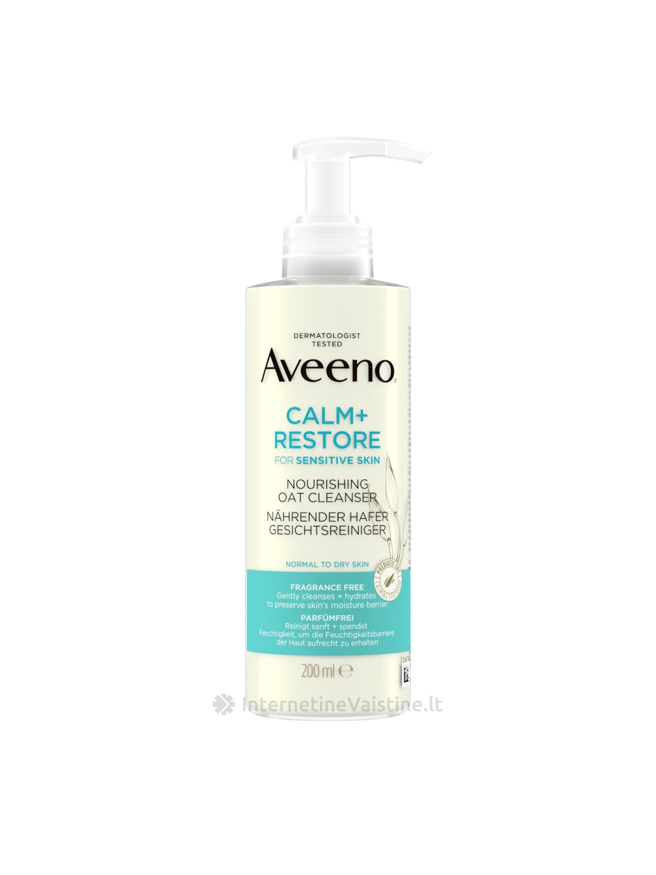 AVEENO Calm & Restore maitinantis prausiklis su avižomis, 200ml, Vnt | internetinevaistine.lt