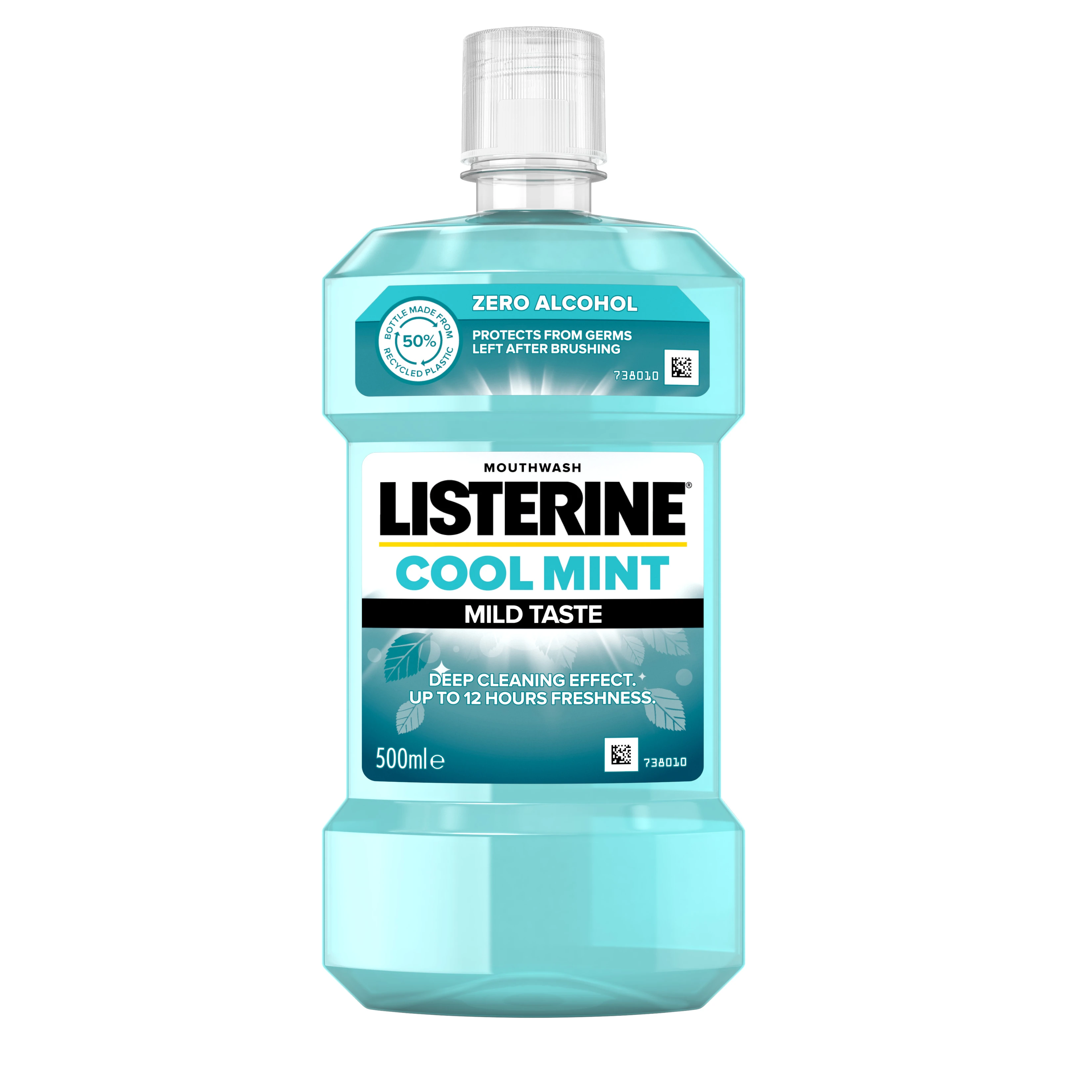 LISTERINE Coolmint Mild taste burnos skalavimo skystis, 500 ml, 500ml