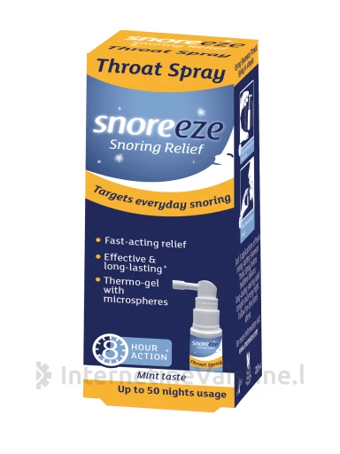 SNOREEZE PURŠKALAS NUO KNARKIMO Į GERKLĘ (APSAUGO NUO KNARKIMO IKI 8 VAL.), N1 | internetinevaistine.lt