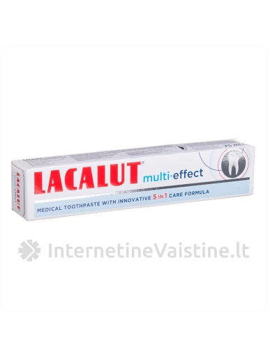 LACALUT MULTI-EFFECT, dantų pasta, skirta visai šeimai, 75ml, 75 ml | internetinevaistine.lt