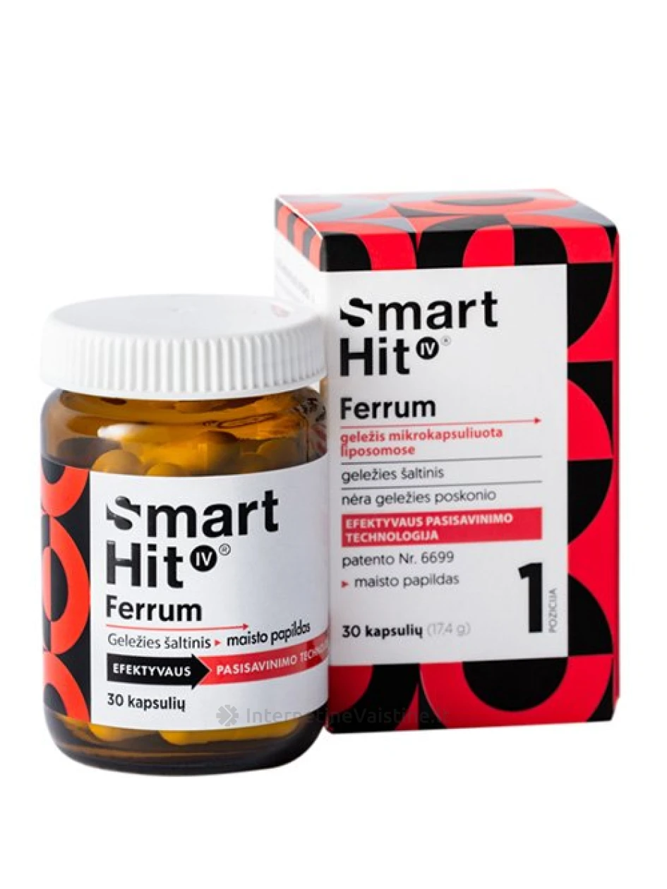 SMARTHIT IV Ferrum, 30 kapsulių, 30 vnt. | internetinevaistine.lt