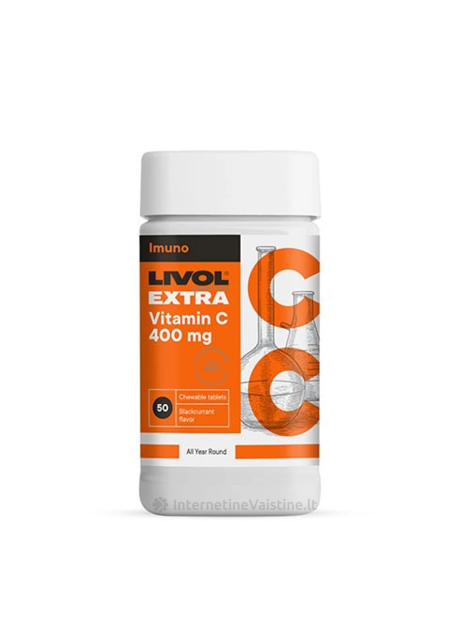LIVOL Extra Vitaminas C 400mg tab. N50 | internetinevaistine.lt