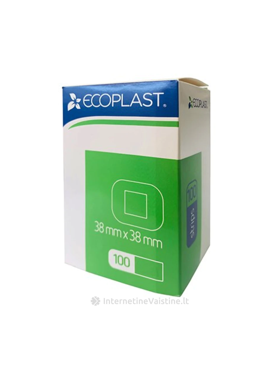 NORDEPLAST EcoPlast po injekcijų rink. 38mmx38mm N100, 100 vnt. | internetinevaistine.lt