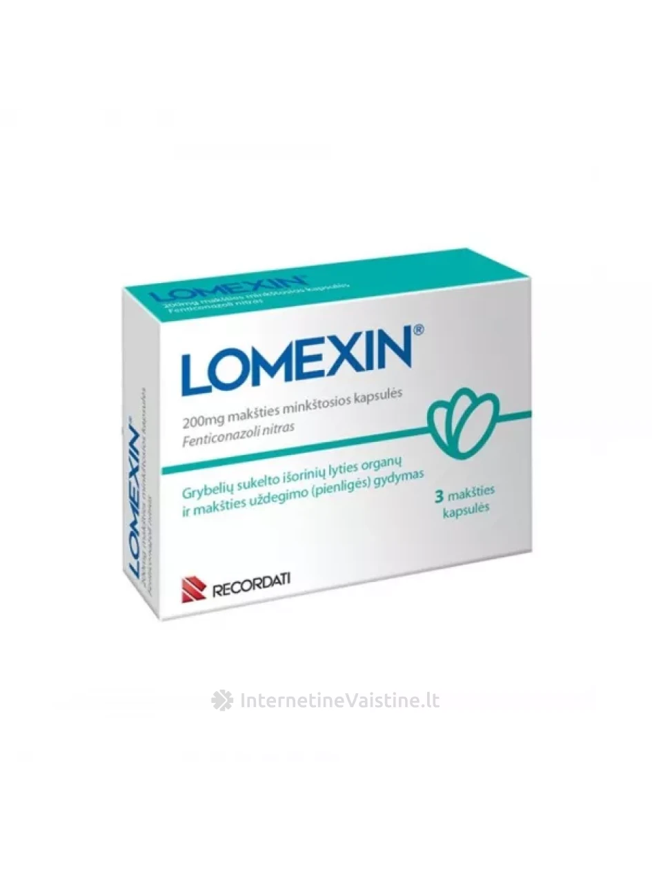 LOMEXIN 200 mg makšties minkštosios kapsulės N3 | internetinevaistine.lt