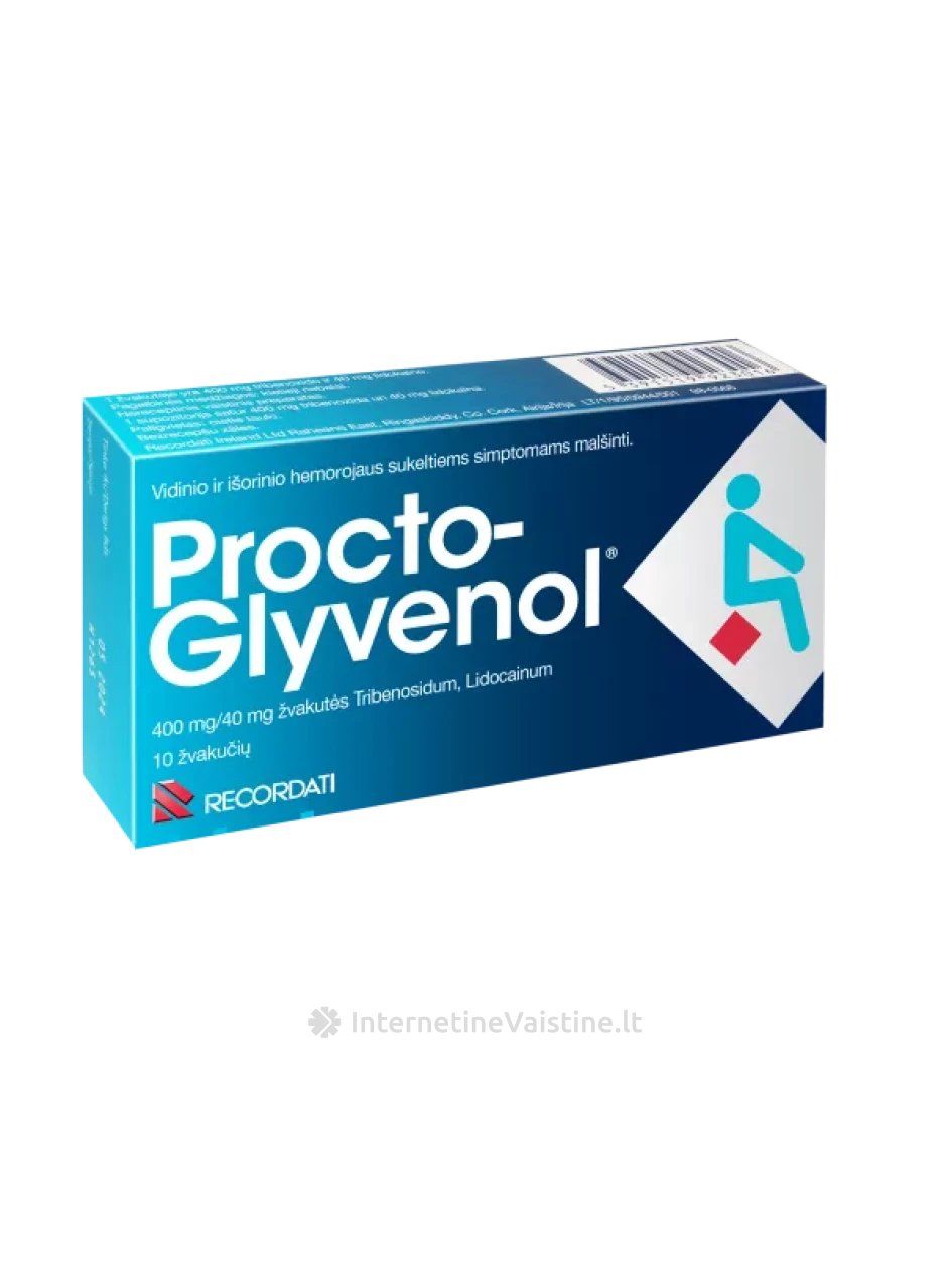 PROCTO-GLYVENOL 400/40 mg žvakutės N10 | internetinevaistine.lt
