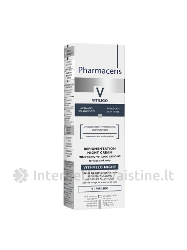 PHARMACERIS V,VITI-MELO NIGHT 40ml repigmentuoj. naktinis kremas, N1 | internetinevaistine.lt