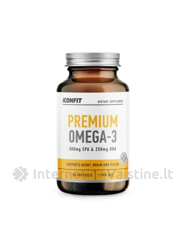 ICONFIT Omega 3 Premium kaps. N90, 90 vnt. | internetinevaistine.lt