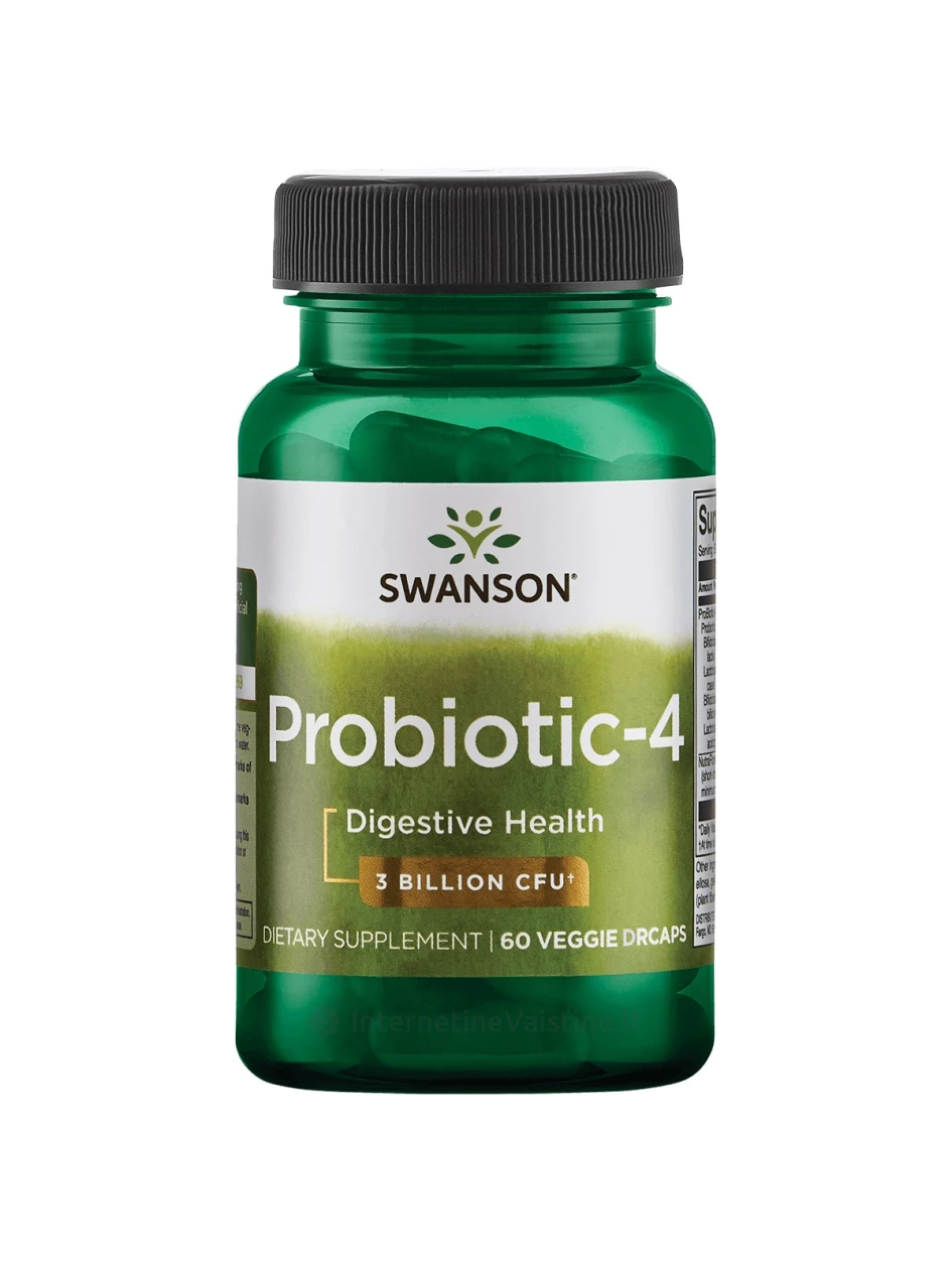 SWANSON, Probiotikai-4, 60 vegetariškų kapsulių, N1 | internetinevaistine.lt