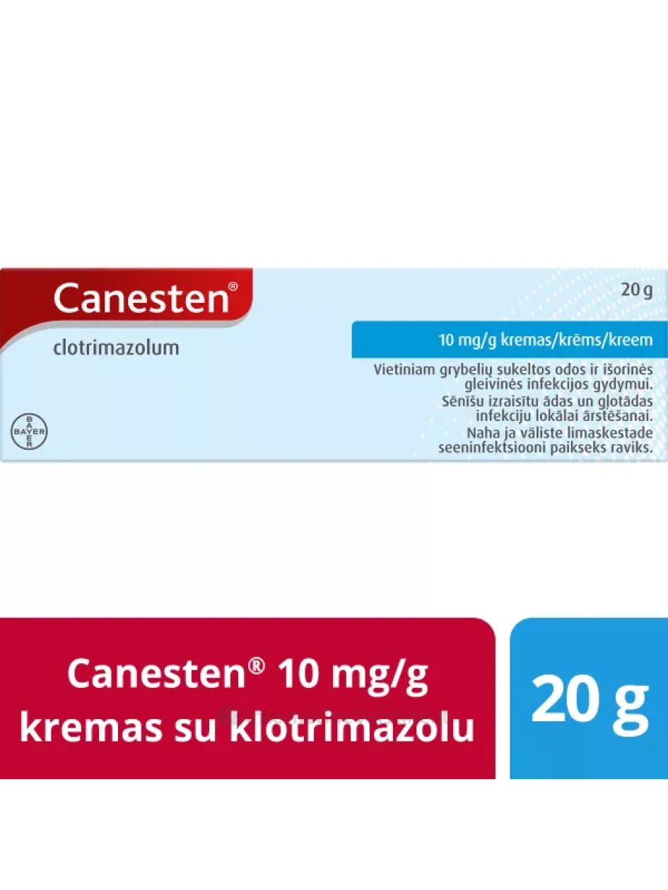 CANESTEN 10 mg/g kremas 20 g | internetinevaistine.lt
