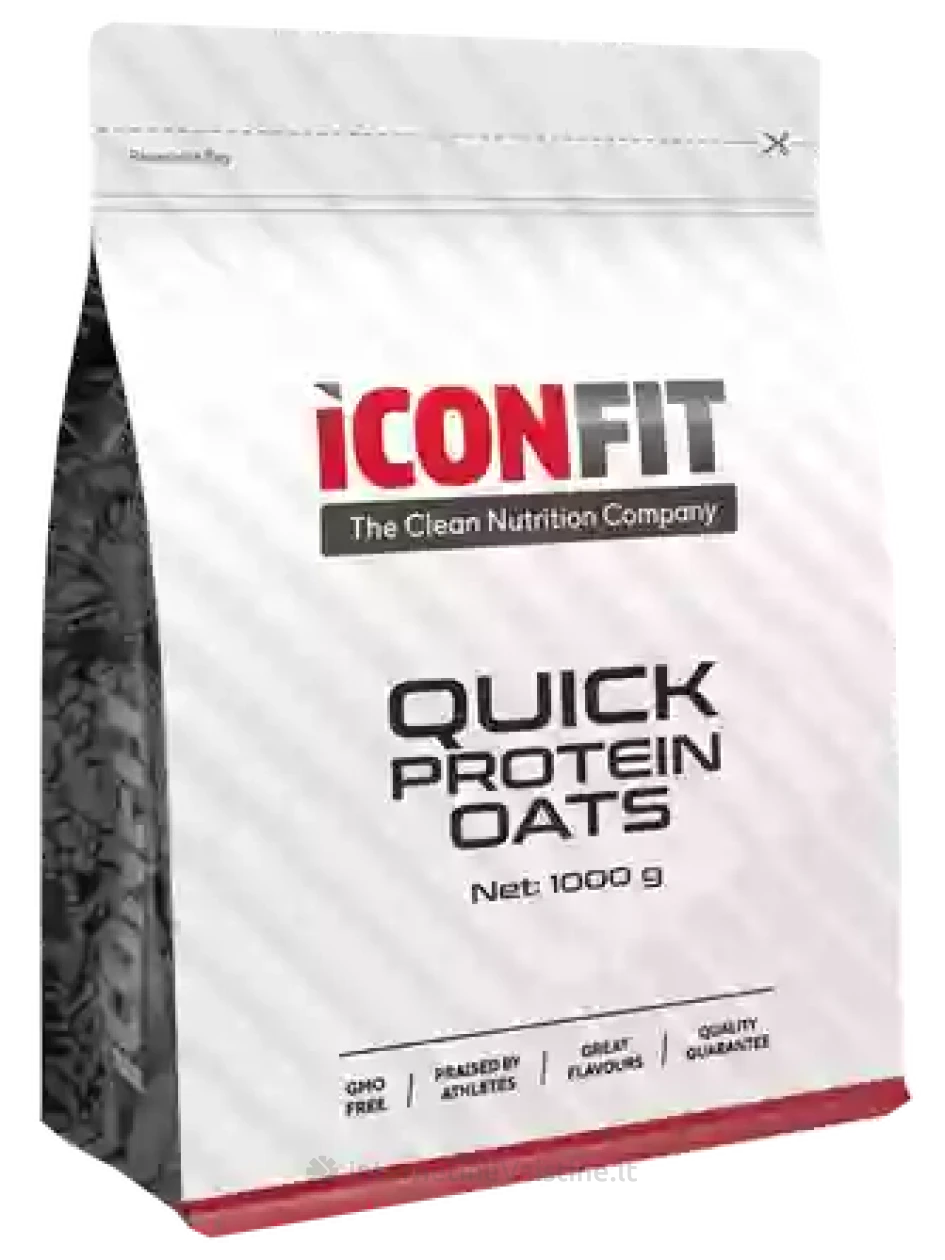 ICONFIT greito paruošimo baltymų dribsniai obuolių/cinamono sk., 1kg | internetinevaistine.lt