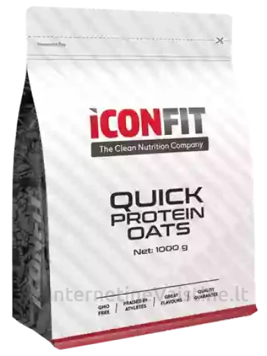 ICONFIT greito paruošimo baltymų dribsniai obuolių/cinamono sk., 1kg | internetinevaistine.lt