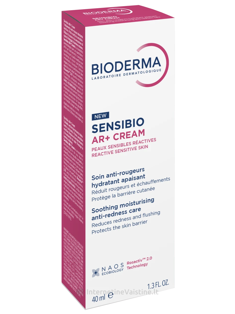 BIODERMA kremas raustančiai, jautriai odai SENSIBIO AR+ CREAM, 40ml | internetinevaistine.lt