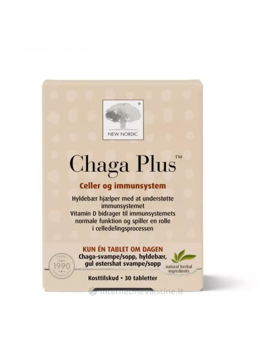 NEW NORDIC Chaga Plus tab. N30 | internetinevaistine.lt