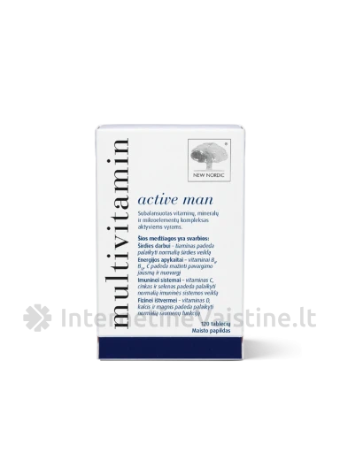 NEW NORDIC MULTIVITAMINAI VYRAMS TAB. N120 | internetinevaistine.lt