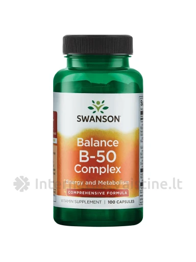 SWANSON, Vitaminų B kompleksas, 100 kapsulių, N1 | internetinevaistine.lt