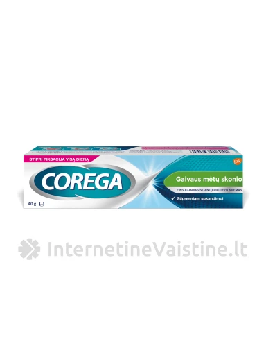 COREGA FIX fiksuojamasis dantų protezų kremas gaivaus mėtų skonio 40G | internetinevaistine.lt