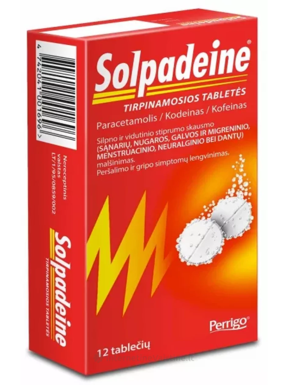 SOLPADEINE SOLUBLE tirpinamosios tabletės N12 | internetinevaistine.lt
