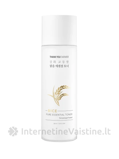 THANK YOU FARMER Rice Pure Essential Toner tonikas, 200 ml | internetinevaistine.lt