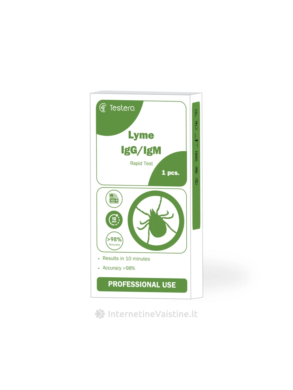 Testas Greitasis Antikūnų prieš Laimo ligą TESTERA N1 | internetinevaistine.lt