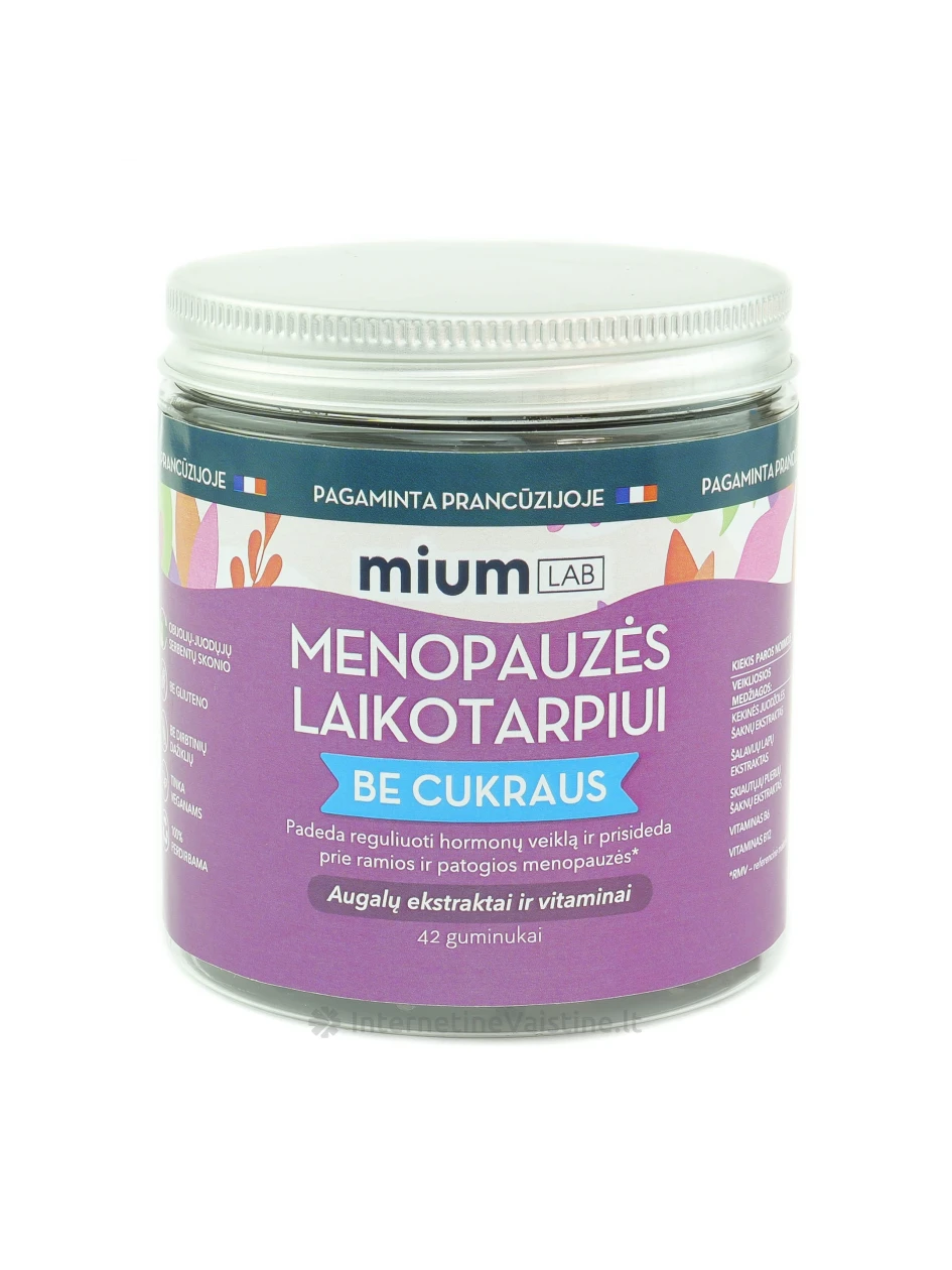 mium LAB Menopauzės laikotarpiui guminukai N42 | internetinevaistine.lt