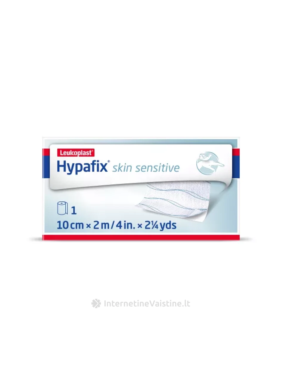LEUKOPLAST medicininis pleistras ritinėlyje HYPAFIX SKIN SENSITIVE, 10 cm x 2 m, 1 vnt. | internetinevaistine.lt